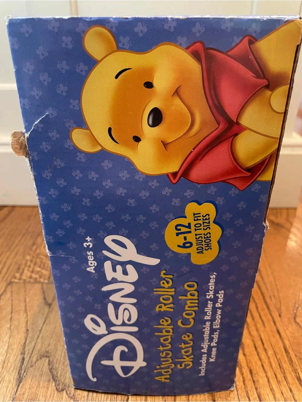 Vintage Disney Winnie the Pooh Roller Skate Combo Knee Elbow Pads Size 6-12-RARE